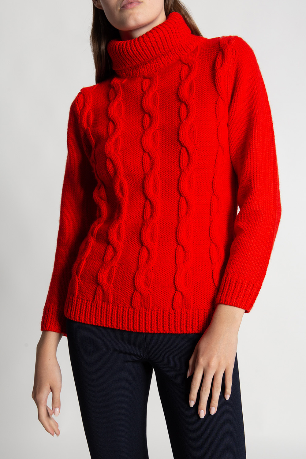 Bright red turtleneck outlet sweater